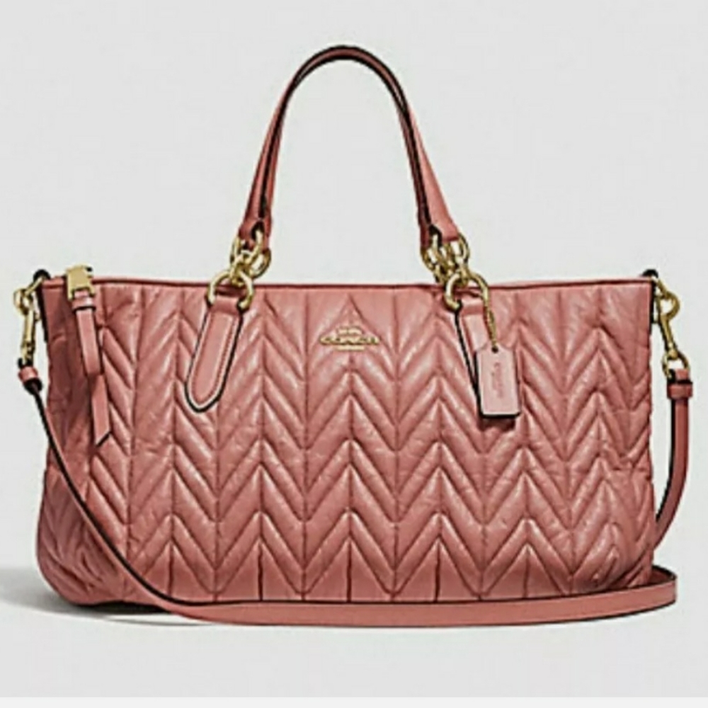 NWT Coach Quilted Ally Leather Bag